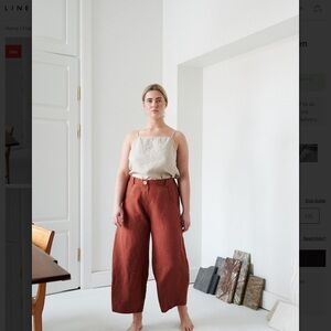 Linenfox Terracotta Frankie Trousers Heavy Linen s/m